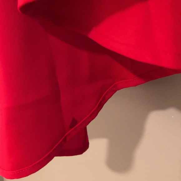 Red Flare Ruffle Pants - Picture 8 of 8